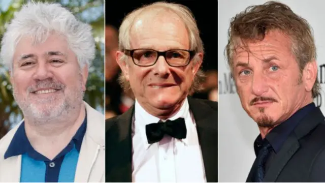 ينافس 20 فيلما من بينها أفلام للمخرجين كين لوتش (يمين) وشين بين (في المنتصف) وبيدرو ألمودوبار على الفوز بجائزة مهرجان كان