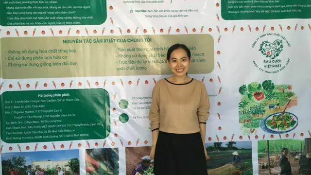 Giám đốc Công ty Rau Cười Việt Nhật Phạm Thị Bích Loan
