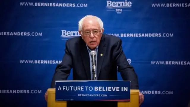 Nếu ông Bernie Sanders thắng cử, ngành tài chính có thể sẽ có khó khăn vì ông nói ông sẽ tách nhỏ các ngân hàng (Ảnh: Eric Thayer/Getty Images)