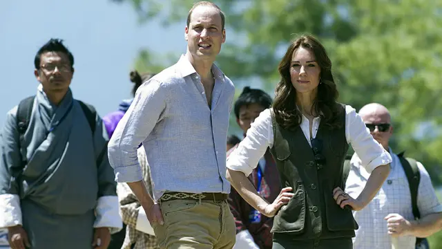 بھوٹان کے دورے کے دوران شاہی جوڑا تھمپو میں ٹائیگر ٹریک پر بھی گئے۔