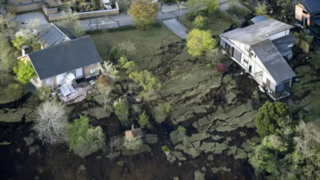 熊本县南阿苏村在地震时发生泥石流