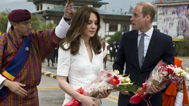 Герцог и герцогиня Кембриджские покидают королевство Бутан