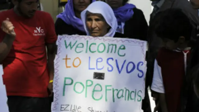 Refugiados en Lesbos