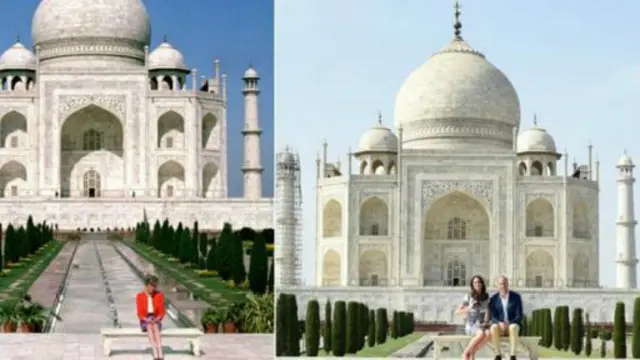 剑桥公爵夫妇访问泰姬陵