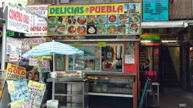 Negocio mexicano en Elmhursts, Nueva York