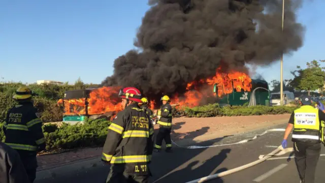 Взорванный автобус