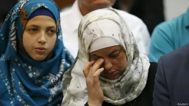 والدة الصبي القتيل محمد أبو خضير في المحكمة