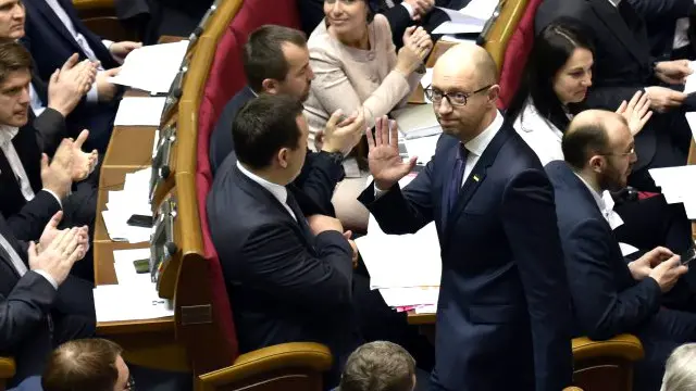 Арсеній Яценюк у Верховній Раді у день відставки 