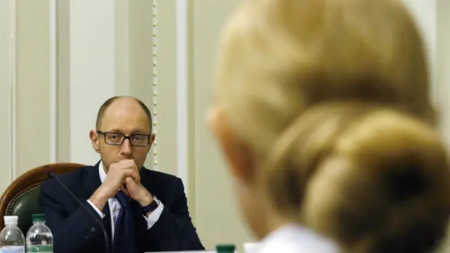 Арсеній Яценюк та Юлія Тимошенко 