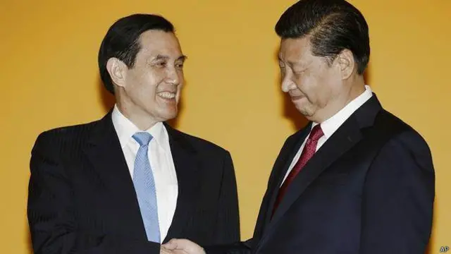 马习会握手画面