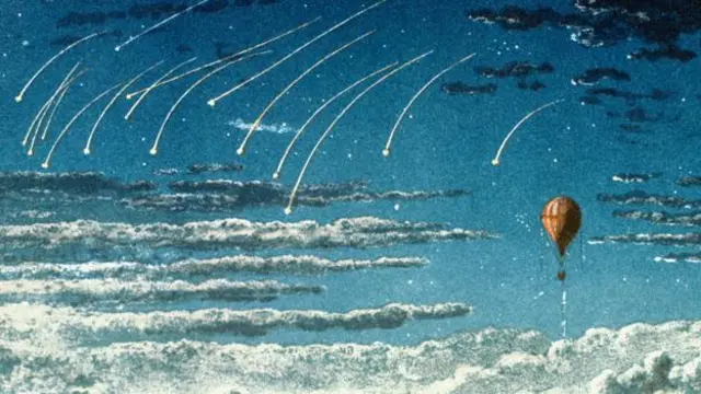 Glaisher kıta Avrupası'nda göktaşı yağmurunu izlemek için balonla bulutların üstüne yükselen gözlemcilerden esinlenmişti.