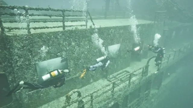 Hace 7 años, el USNS General Hoyt S. Vandenberg fue hundido en Key West, Florida, a modo de arrecife artificial, es decir, como una protección para la vida marina y un punto de atracción para los buzos. (Foto: Andreas Franke)