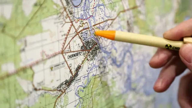 Карта района аварии