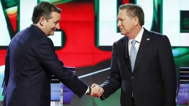 Cruz y Kasich anunciaron recientemente una alianza contra Trump.