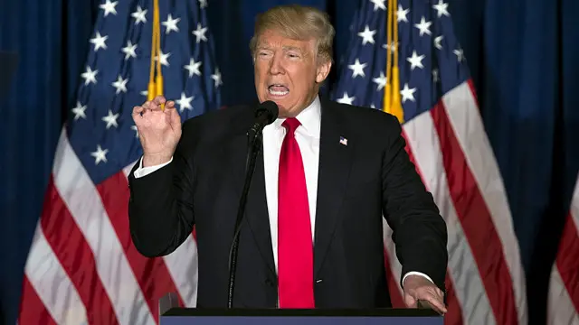 特朗普在康涅狄格州、宾夕法尼亚州、特拉华州、马里兰州、罗得岛州胜选后，称自己是共和党的“准提名人”。