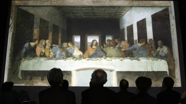 عرض لوحة العشاء الأخير لليوناردو دافنشي