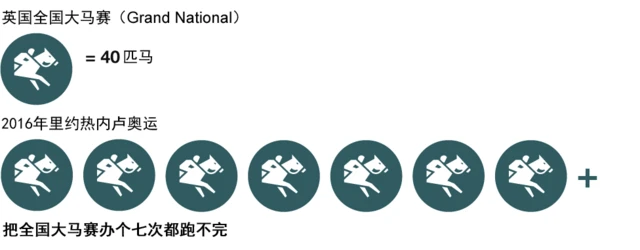 里约奥运会马匹数量示意图