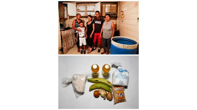 فرانسيسكا لانداييتا (يمينا) بجانب أقاربها