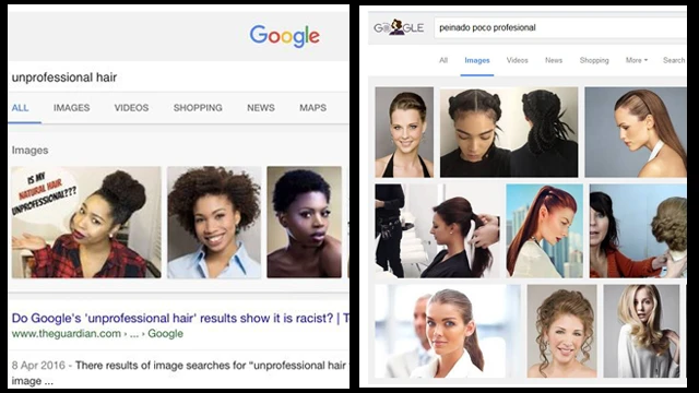 Resultados en inglés y en español para "peinados poco profesionales".