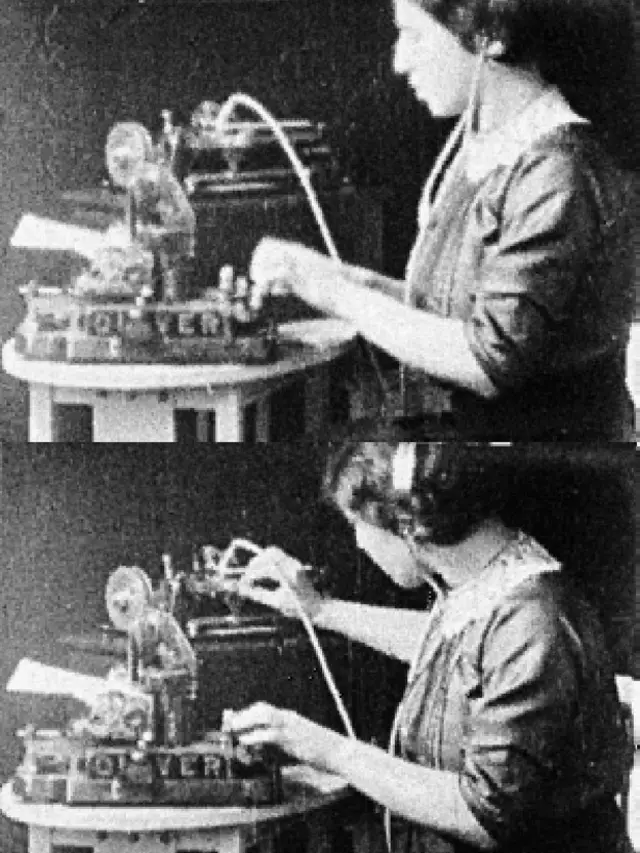 La novia de Kafka en un film producido para promocionar uno de los primeros grabadores de voz.