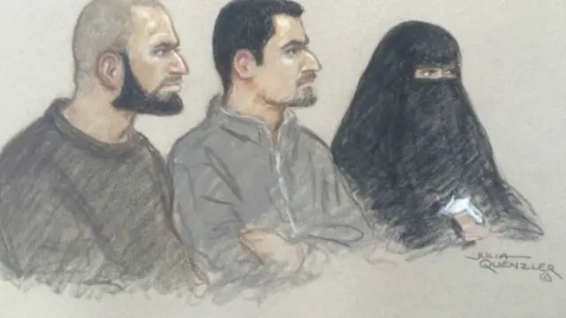 艾哈邁德(左）和扎卡裏亞·布法希爾兩人都是26歲，和他們一起出庭的還有紹馬雅·布法希爾今年29歲