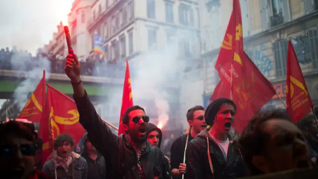 Протест против трудовой реформы во Франции