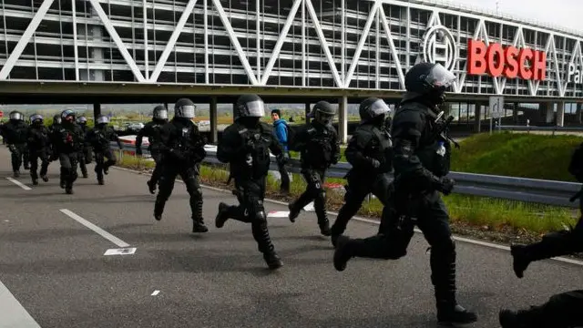 Полицейские в Штутгарте