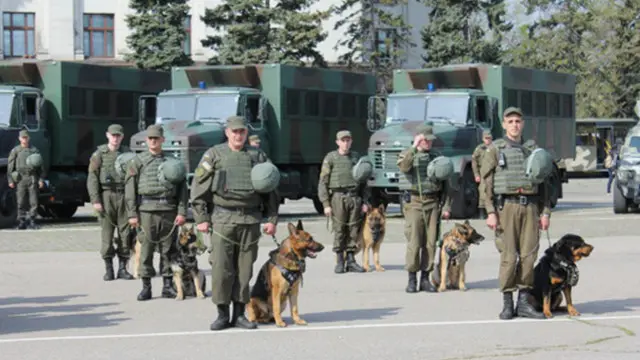 Бійці Нацональної поліції України 