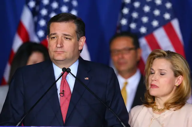 Тед Круз и его жена в Индианаполисе 3 мая 2016 года