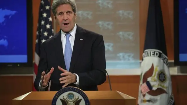 جان کېري ویلي: "که چېرې اسد پر ژمنو ونه درېږي، نو ناوړه پایلې به ولري او بیا به په هېواد کې جګړه سخته شي".