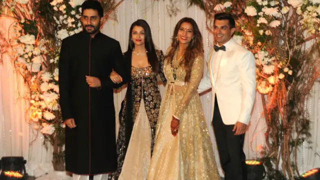 پارمی میں ایشوریہ رائے اور ابھشیک بچن بھی پہنچے۔