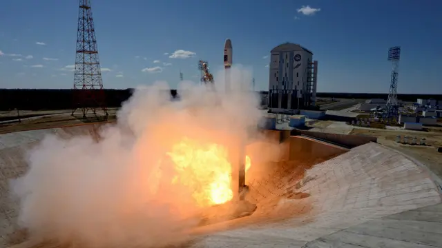 Старт ракеты с Восточного