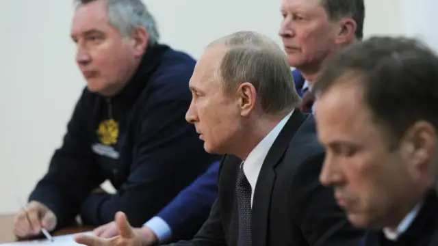 Путин, Рогозин, Комаров