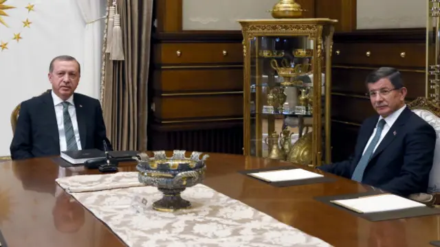 Президент Турции Эрдоган с премьером Давутоглу