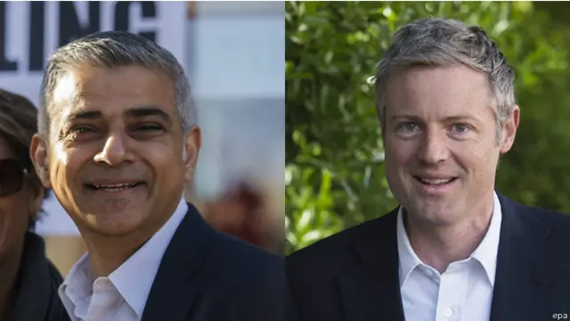 المرشحان الاكثر حظا هما المحافظ زاك غولدسميث والعمالي صادق خان