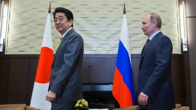 Shinzo Abe y Vladimir Putin