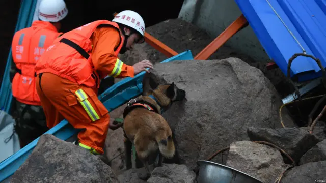 泰宁仍在持续下雨，给救援工作带来较大困难。