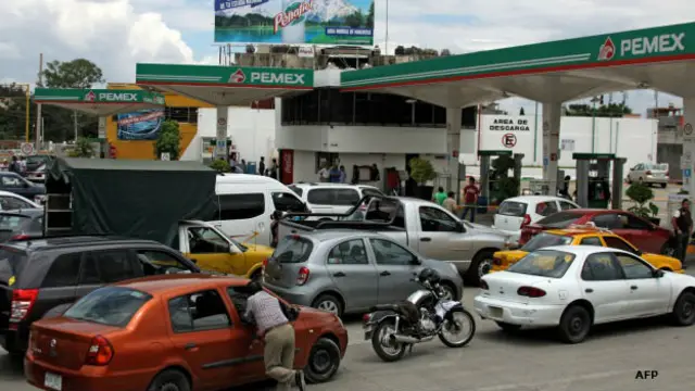 Gasolinera en Oaxaca, México