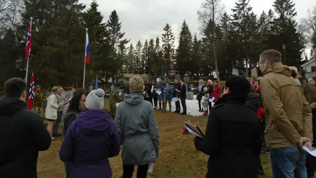 Митинг в честь 9 мая в Тромсе