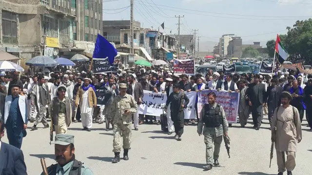 سلګونه پکتياوالو د ټوټاپ پروژې د لېږد لارې په تړاو لاريون وکړ او له حکومته يې غوښتي چې د دې پروژې د لېږد لارې ته دې بدلون نه ورکوي