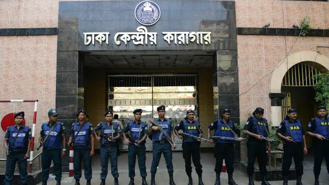 پھانسی سے قبل ڈھاکہ جیل کے باہر سکیورٹی بڑھا دی گئی تھی