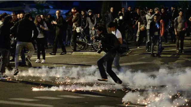 فرانسیسی شہر نانت میں مظاہرین اور سکیورٹی فورسز کے درمیان جھڑپیں ہوئی ہیں