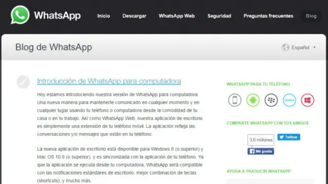 Whatsapp de escritorio