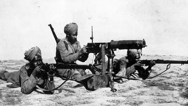 پہلی جنگِ عظیم میں مصر کے محاذ پر ہندوستانی فوجی