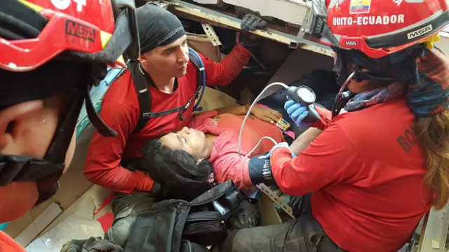 El momento del rescate 