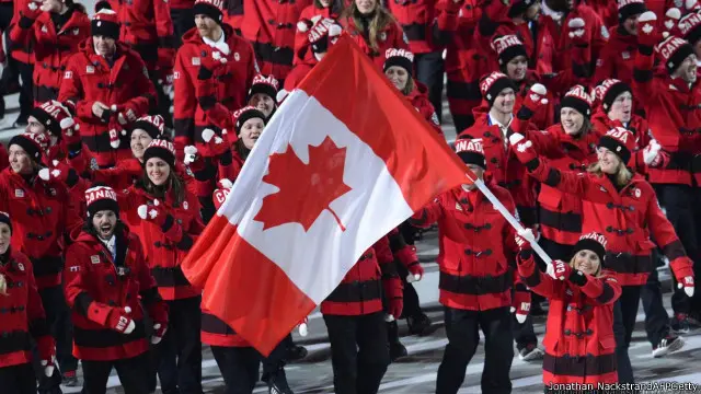 Para atlet Kanada di Olimpiade musim dingin Sochi.