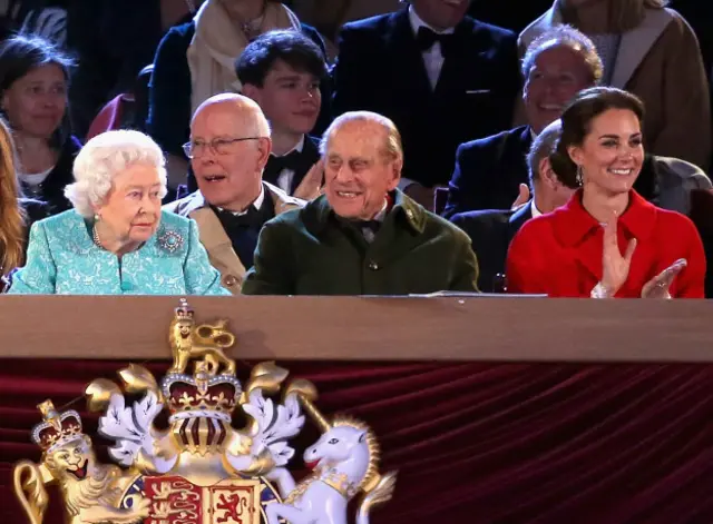 Королева, герцог Эдинбургский и герцогиня Кембриджская