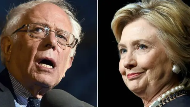 Берни Сандерс и Хиллари Клинтон