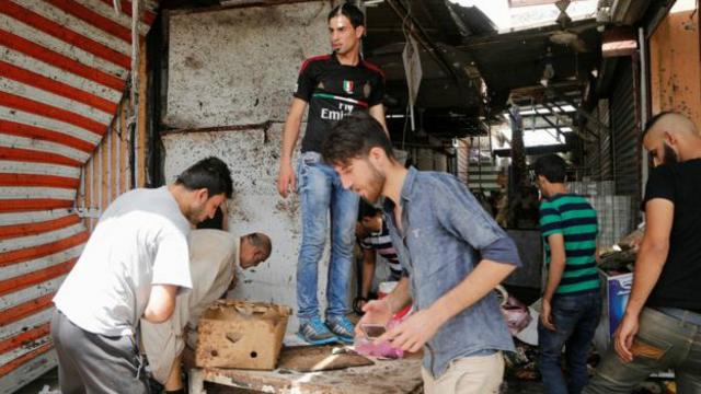 Взрыв на рынке в районе аль-Шааб на севере Багдада