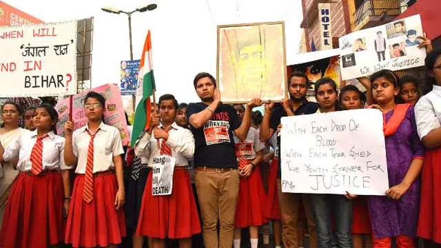 आदित्य सचदेव की हत्या के विरोध में प्रदर्शन.